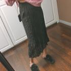 Crinkled Chiffon Long Skirt
