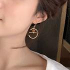 Non-matching Bead Geometric Dangle Earring Non-matching - Gold - One Size
