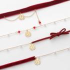 Wedding Chinese Characters Pendant Alloy / Velvet Necklace (various Designs)