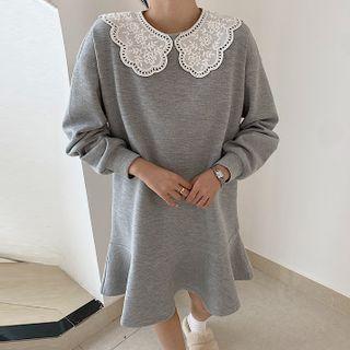 Collared Sweatshirt Dress