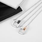 Square Pendant Rhinestone Stainless Steel Necklace