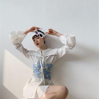 Long-sleeve Shirt / Floral Print Tube Top