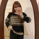 Patterned Sweater / Velvet Pants
