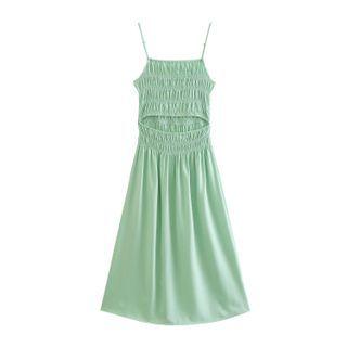 Spaghetti Strap Cutout Midi Sundress