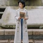 Tweed Button Long Coat
