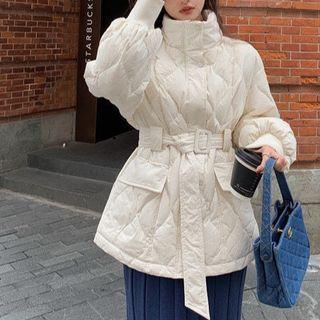 Stand Collar Quilted Down Jacket