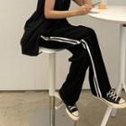 Striped Side Wide-leg Sweatpants