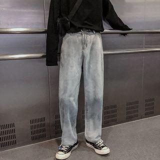 Printed Gradient Wide-leg Jeans