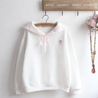 Embroidered Sailor Collared Pullover