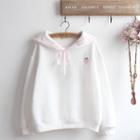 Embroidered Sailor Collared Pullover