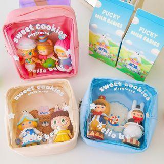 Lettering Transparent Pvc Accessory Pouch