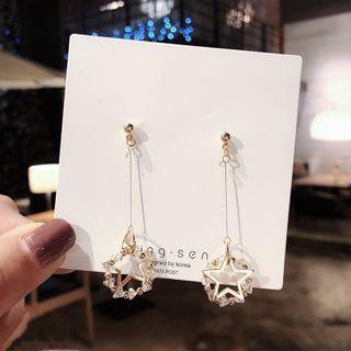 Star Drop Earring 1 Pair - 925 Silver Needle - As Shown In Figure - One Size