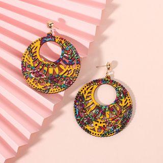Wooden Cutout Dangle Earring
