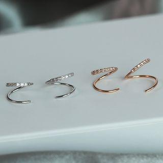 Rhinestone Swirl Earring