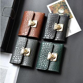Faux-leather Croc Grain Wallet