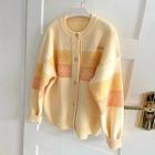 Color Block Beaded Cardigan