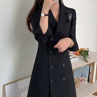 Long-sleeve Double-breasted Blazer Dress