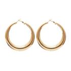 Alloy Hoop Earring 1495 - 1 Pair - Gold - One Size
