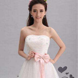 Strapless Tulle Bridesmaid Dress
