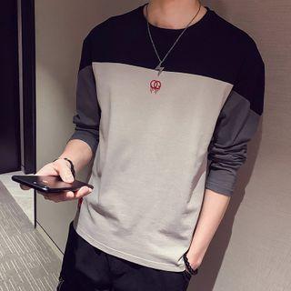 Contrast Color Long-sleeve T-shirt