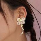 Beaded Butterfly Drop Earring