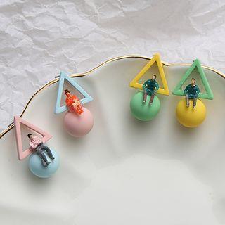 Non-matching Miniature Geometric Earring