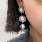 Faux Pearl Dangle Earring Grayish White - One Size