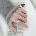 925 Sterling Silver Roman Numeral & Lettering Open Ring Silver - One Size