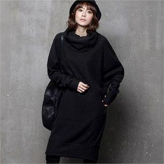 Cowl-neck Knit Dress