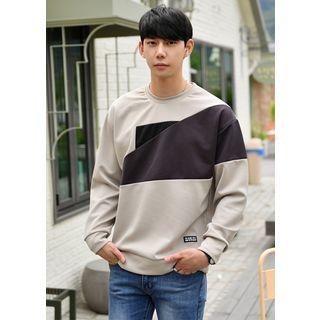 Contrast-panel Pullover