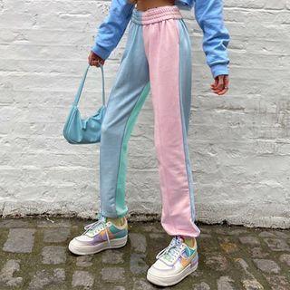 Color Panel Jogger Sweatpants