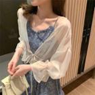 Elbow-sleeve Ruffle Light Jacket