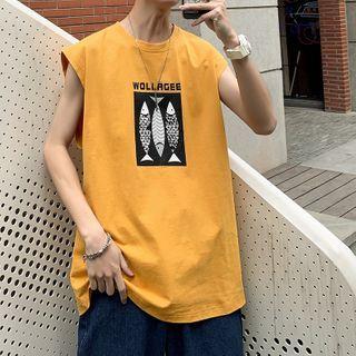 Fish Print Tank Top