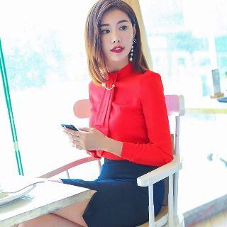 Set: Blazer + Long-sleeve Shirt + Pencil Skirt