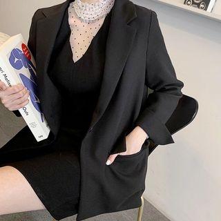 Single-button Slit-cuff Blazer