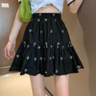 Embroidered High-waist Skirt