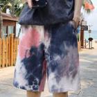 Tie Dye Wide-leg Sweatshorts