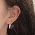 Hoop Earring 1 Pair - Dark Sea Blue - One Size