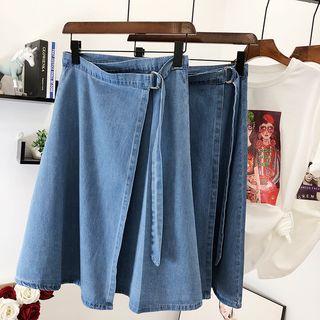 Denim A-line Skirt Blue - S