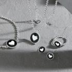 Heart Disc Sterling Silver Earring / Bracelet / Ring / Pendant Necklace