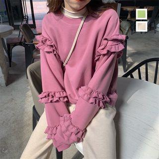 Ruffle Loose-fit Sweatshirt