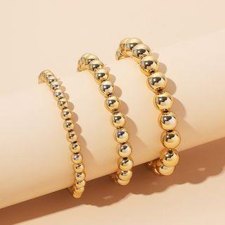 Bead Alloy Layered Bracelet