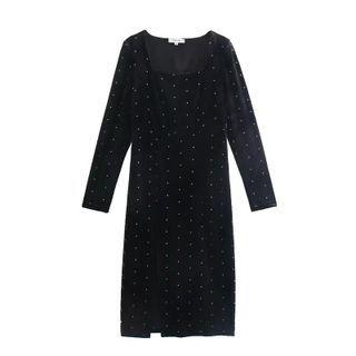Square-neck Midi Bodycon Dress