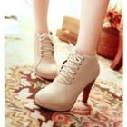 High-heel Lace-up Shoe Boots