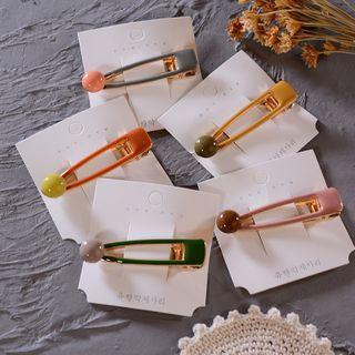 Beaded Hair Clip A0962 - Random Color - One Size