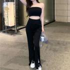 Strapless Crop Top / Sweatpants