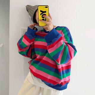 Multicolor Drop-shoulder Sweatshirt