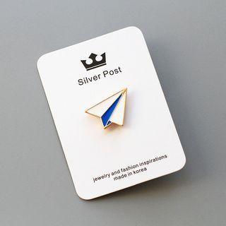 Plane Alloy Brooch