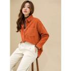 Dip-back Boxy Corduroy Shirt