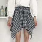 Mock Two Piece A-line Skirt